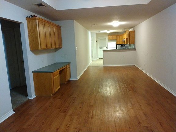view from front door to real door