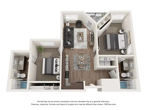 Floor plan Two Bedroom
