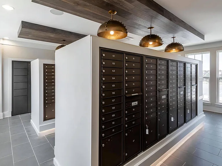 Modern Mail Center With Private Parcel Boxes And Stylish Design
