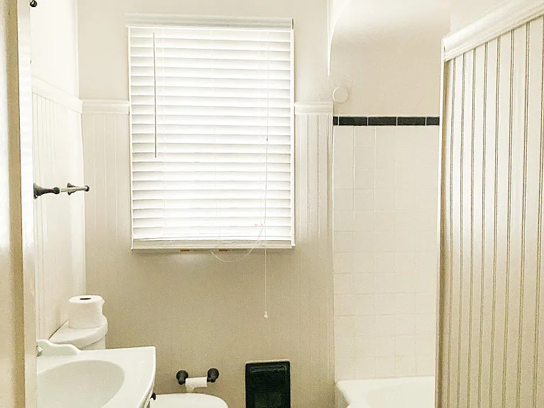 Bathroom, entrance off of the hallway