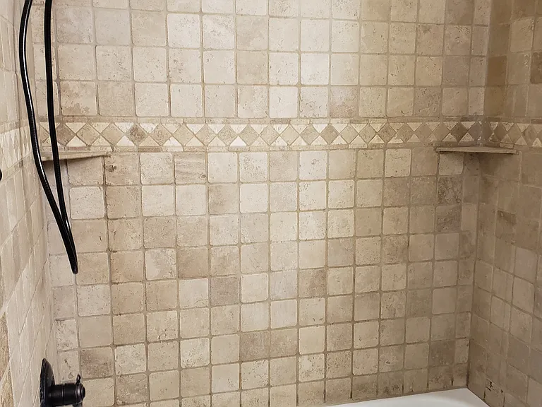Full bath. Tile shower enclosure.