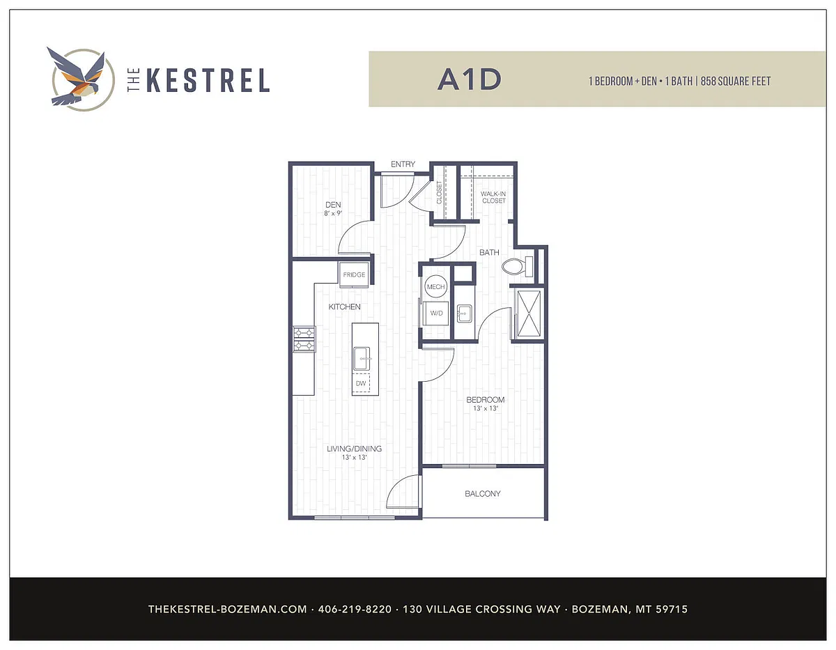 Floor plan A1D - Den