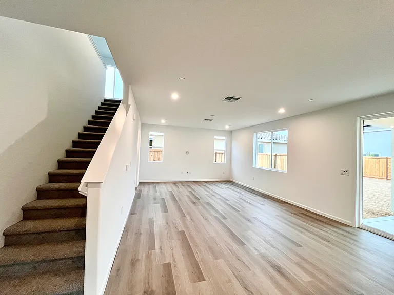 Stairs and great room