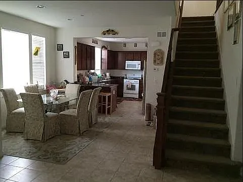 Dining room and kitchen