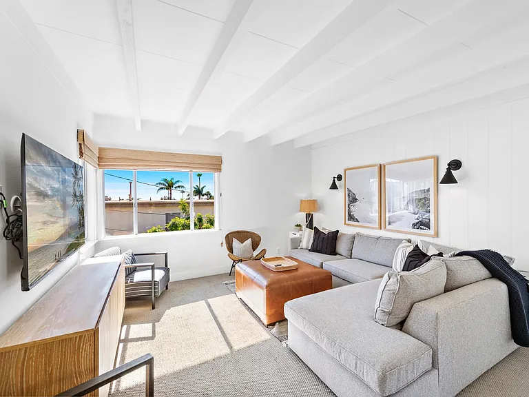 Large 65" smart tv with Direct TV included, mini split heating and AC units in the living room and bedroom