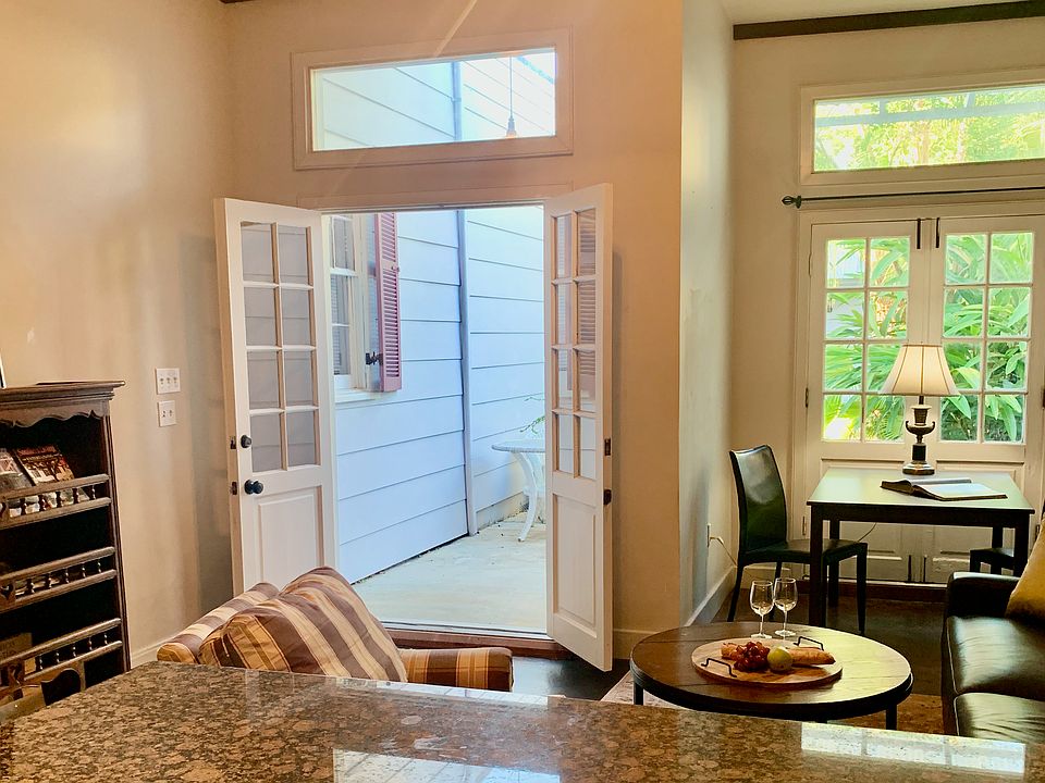 View of patio/garden area from Kitchen/Bar area