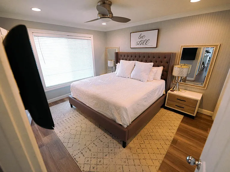 Master bedroom, with king bed