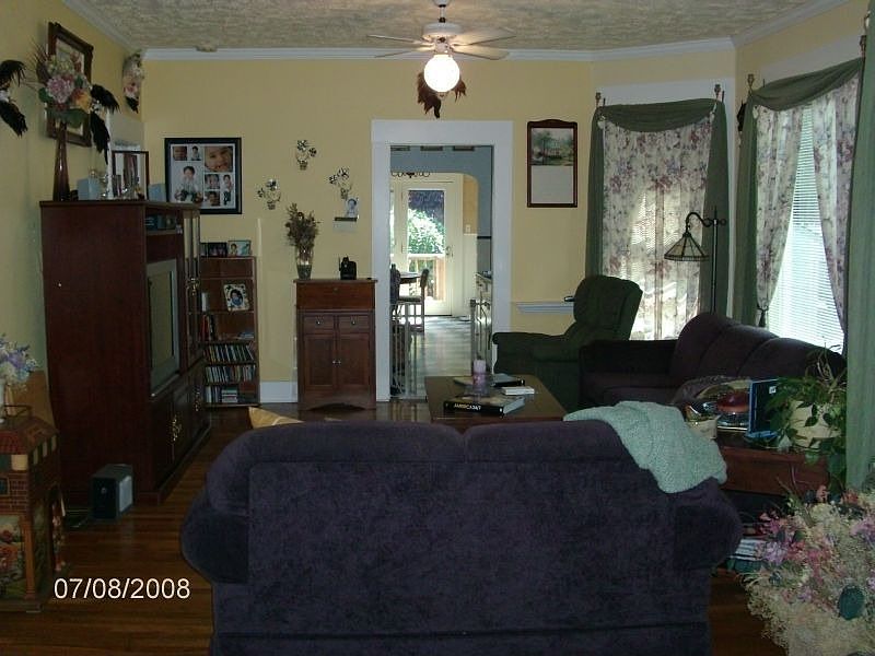 Living room with high ceiling