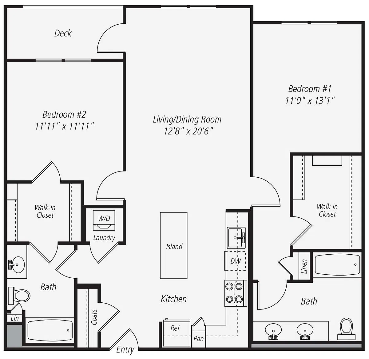 Floor plan B2-255-257-355-357