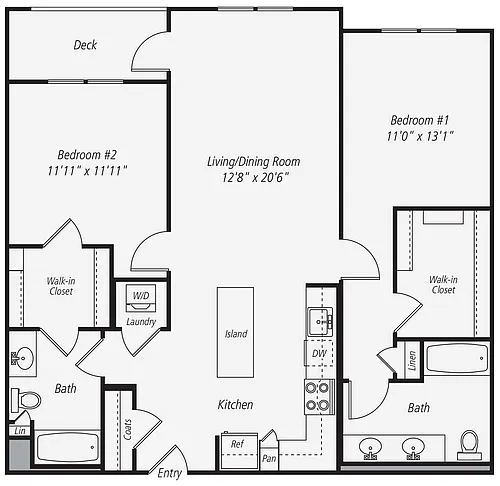 Floor plan B2-255-257-355-357