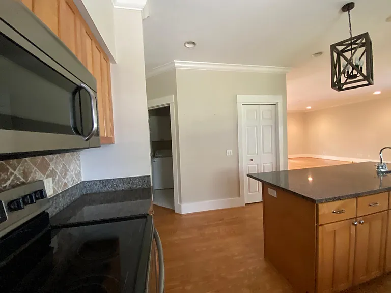 Kitchen, stove, microwave, island with sink