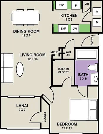 The Egret 1 Bed/1Bath The Egret 1 Bed/1Bath