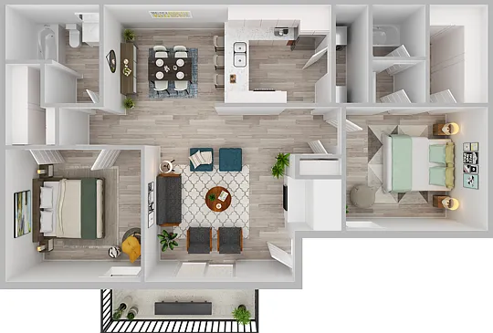 2 Bedroom | 2 Bath | 908 SF 2 Bedroom | 2 Bath | 908 SF
