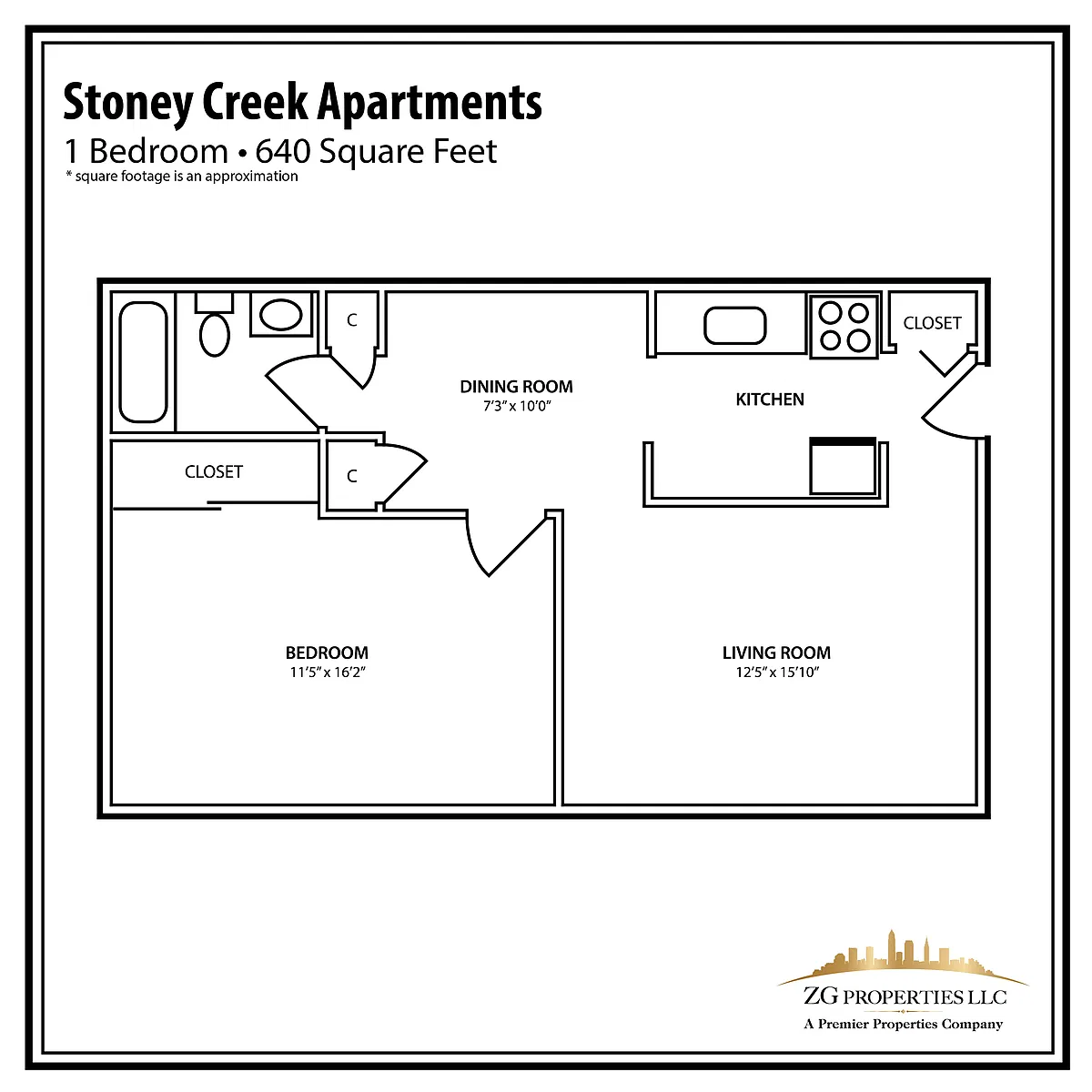 Floor plan 1 Bedroom