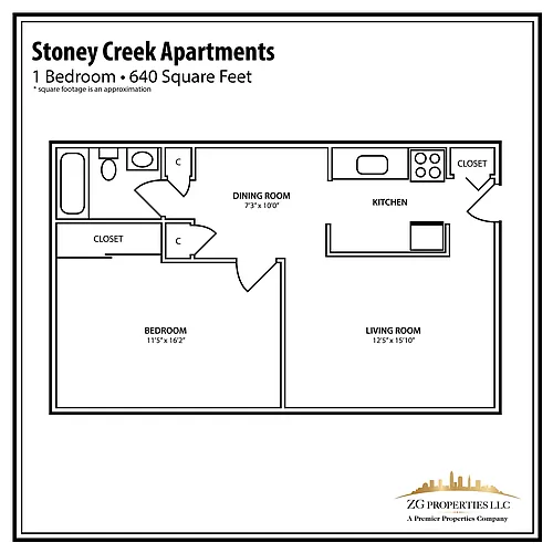 Floor plan 1 Bedroom