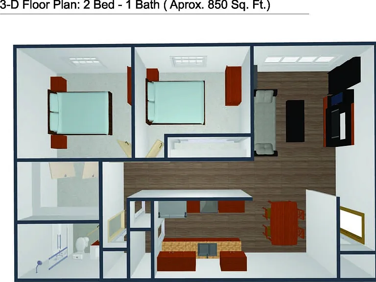 Two Bedroom One Bath Two Bedroom One Bath