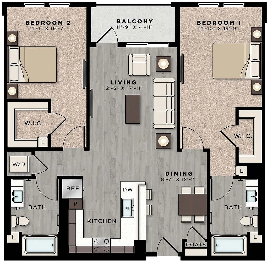 Floor plan CA124-B5-1238