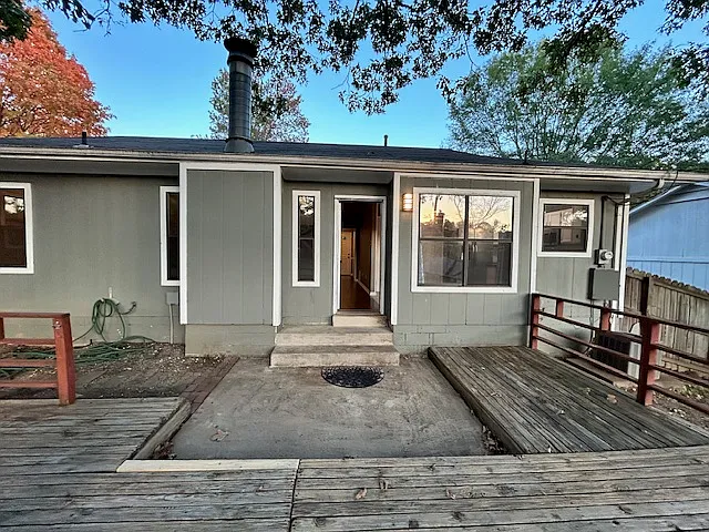 House back entrance from deck view