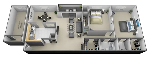 Floor plan 2 Bedrooms 1.5 Bath