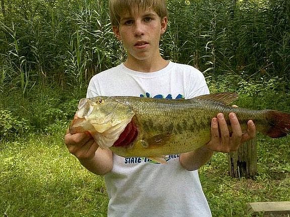 Nice bass caught at dock