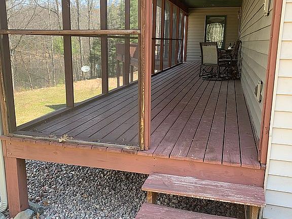 Enclosed porch over looking 