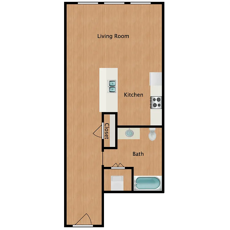 Floor plan Studio A