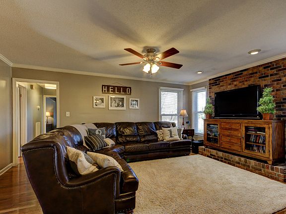Den Area with Fireplace