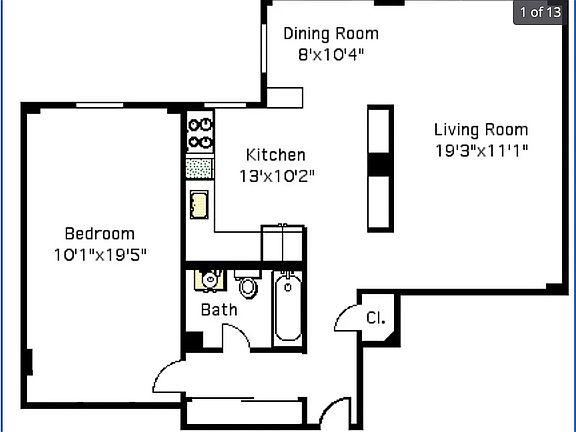 2nd image of 345 Clinton Ave APT 10D