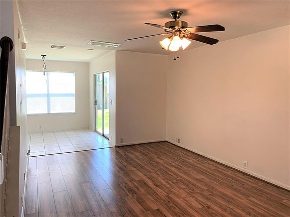 A view from the stairs looking towards the breakfast room