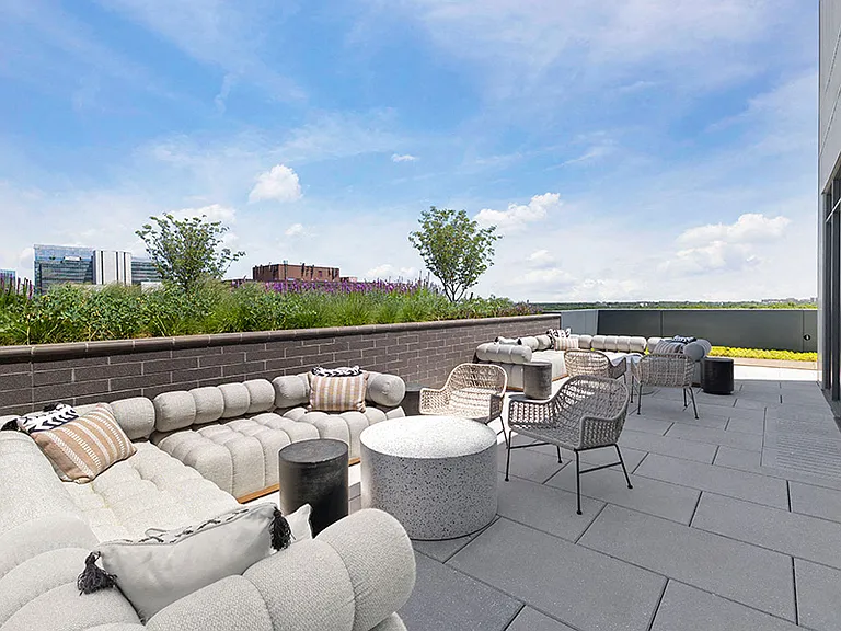 Expansive outdoor living spaces with lounge seating
