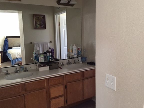 His / Hers bathroom sinks.
