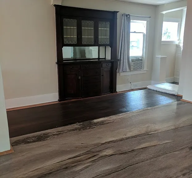 Nice kitchen pass thru and restored built in!