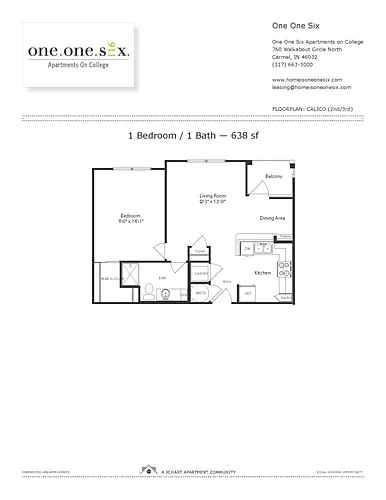 Floor plan Calico (U2 One-Two) 1.1