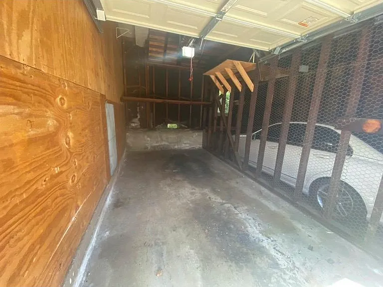 single car private garage with electric opener