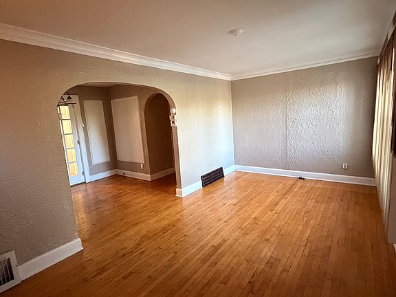 Living room with original hardwood floors
