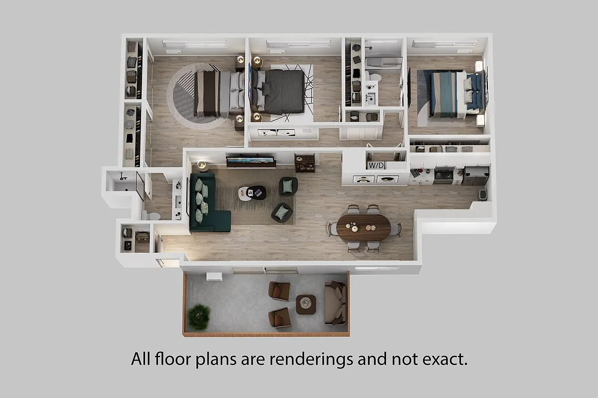 Floor plan 3 Bedroom + 2 Bath