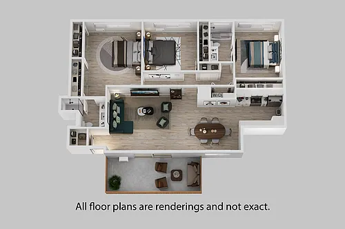 Floor plan 3 Bedroom + 2 Bath