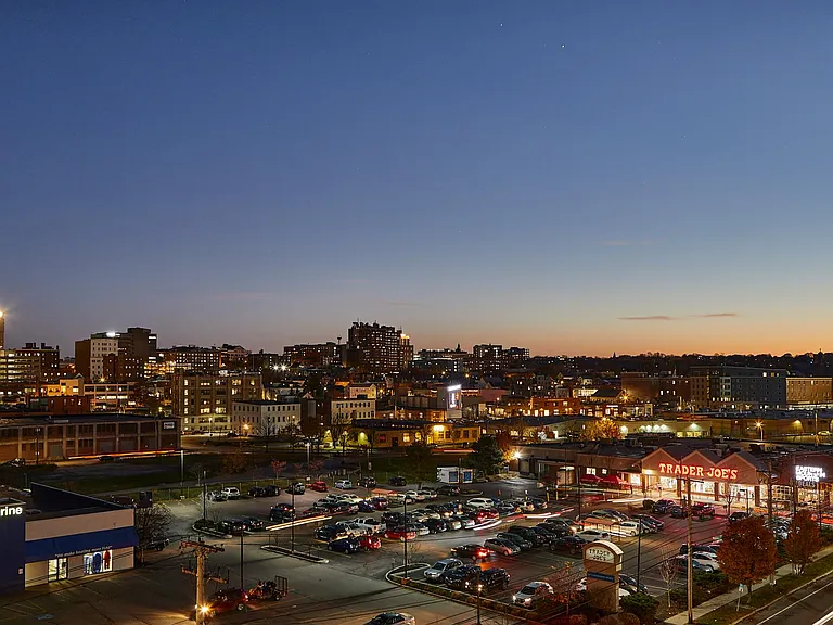 The city view from the roof at The Linden - looking toward the West End