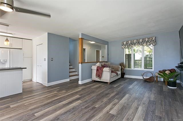 Beautiful comfortable living area overlooking charming courtyard entrance. Freshly painted walls, and new easy care flooring.