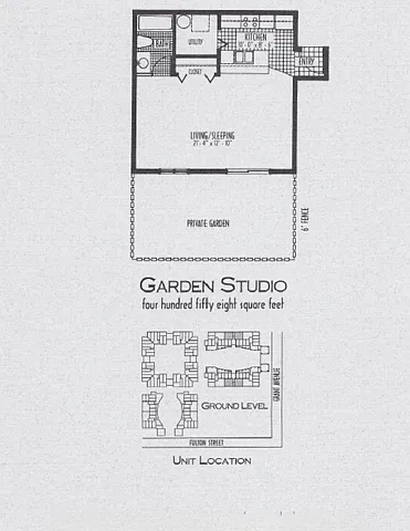 Floor plan Garden Studio