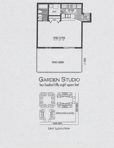 Floor plan Garden Studio