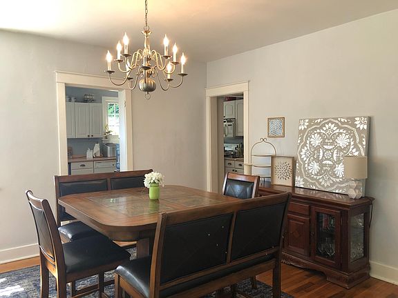 Furnished dining room.