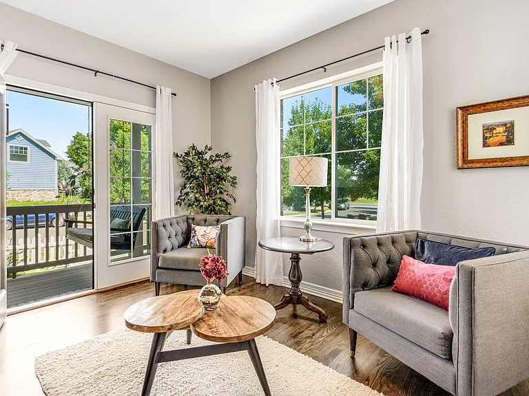 This was the owners favorite room in the house, french doors, lots of light, a great tranquil place to read