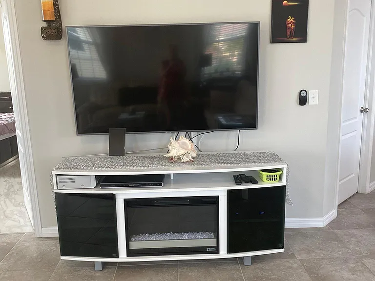Tv set in the living room
