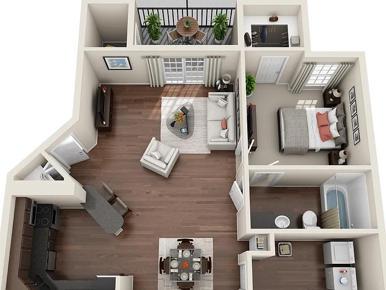 Stonebrook - Briarwood - 1 Beds - 1 Baths - 938 Sq. ft.