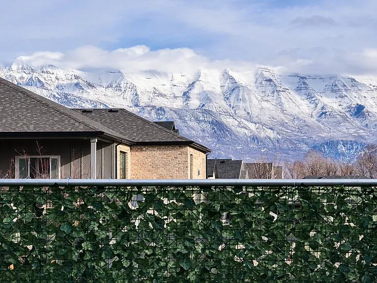 Beautiful mountain views from the backyard, offering a serene and scenic setting.