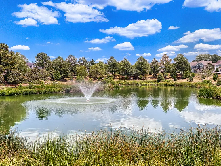 Neighborhood pond with walking trail