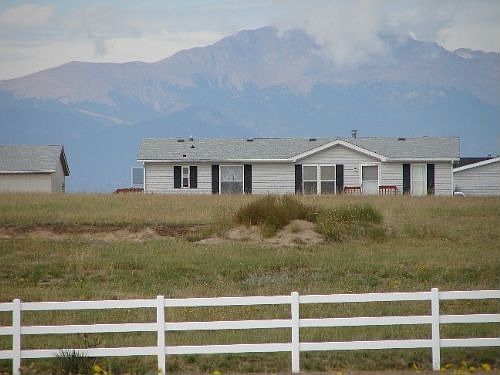 View from front deck of Pike's Peak