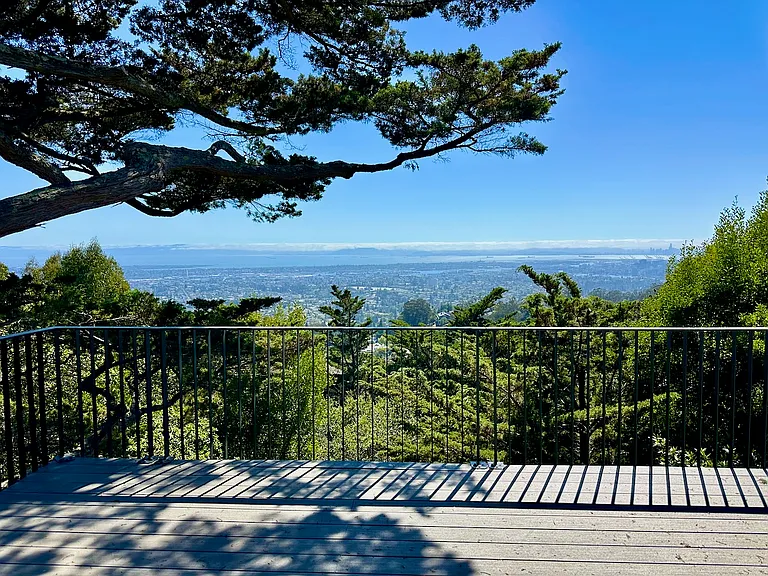 Deck view directly outside of living room.