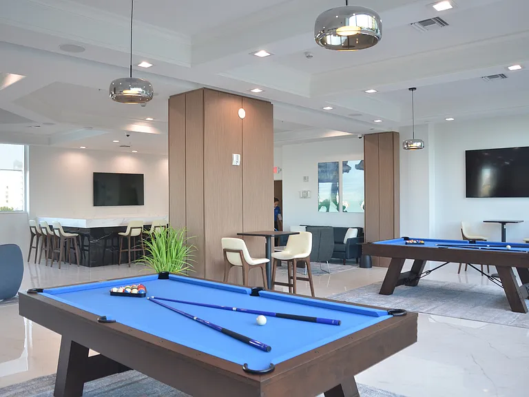 Play pool with friends in the NEW Clubhouse, where style meets comfort.
